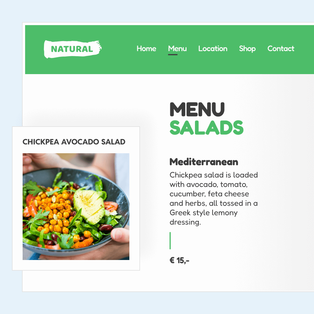 Présentez votre menu en ligne Présentez votre menu en ligne